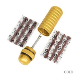 Peaty's Holeshot Tubeless Puncture Plugger Kit -Fahrradförderung 5060541583962PeatysHoleshotTubelessPuncturePluggerKitgold labelled