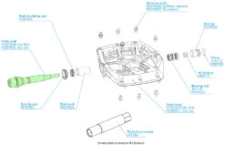 HOPE Pedalachse Für F20 Plattformpedale -Fahrradförderung Hope Pedalachse fur F20 Plattformpedale